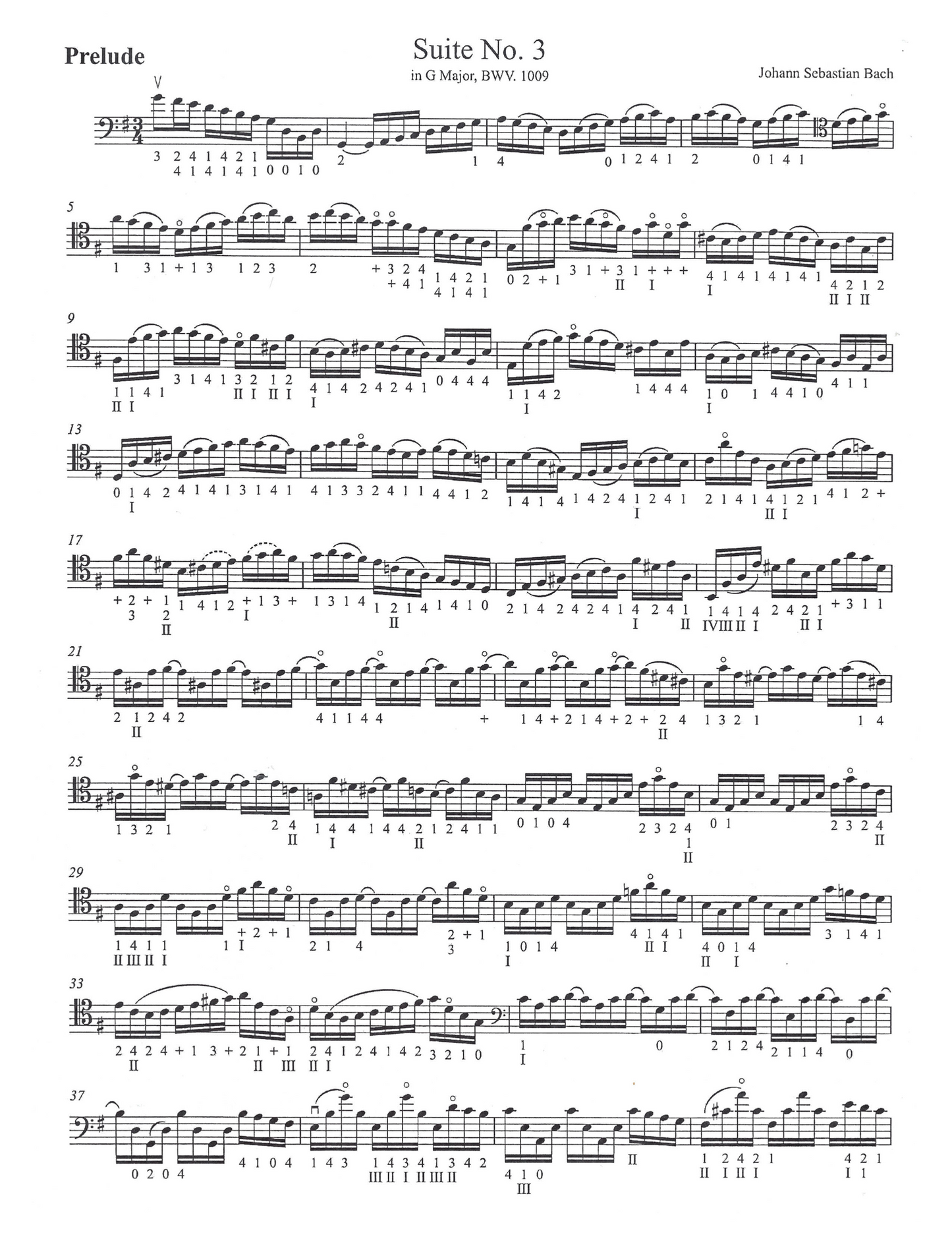 J.S. Bach: Suite No. 3 for Solo Double Bass, BWV 1009, transposed to G Major (Tramontozzi)