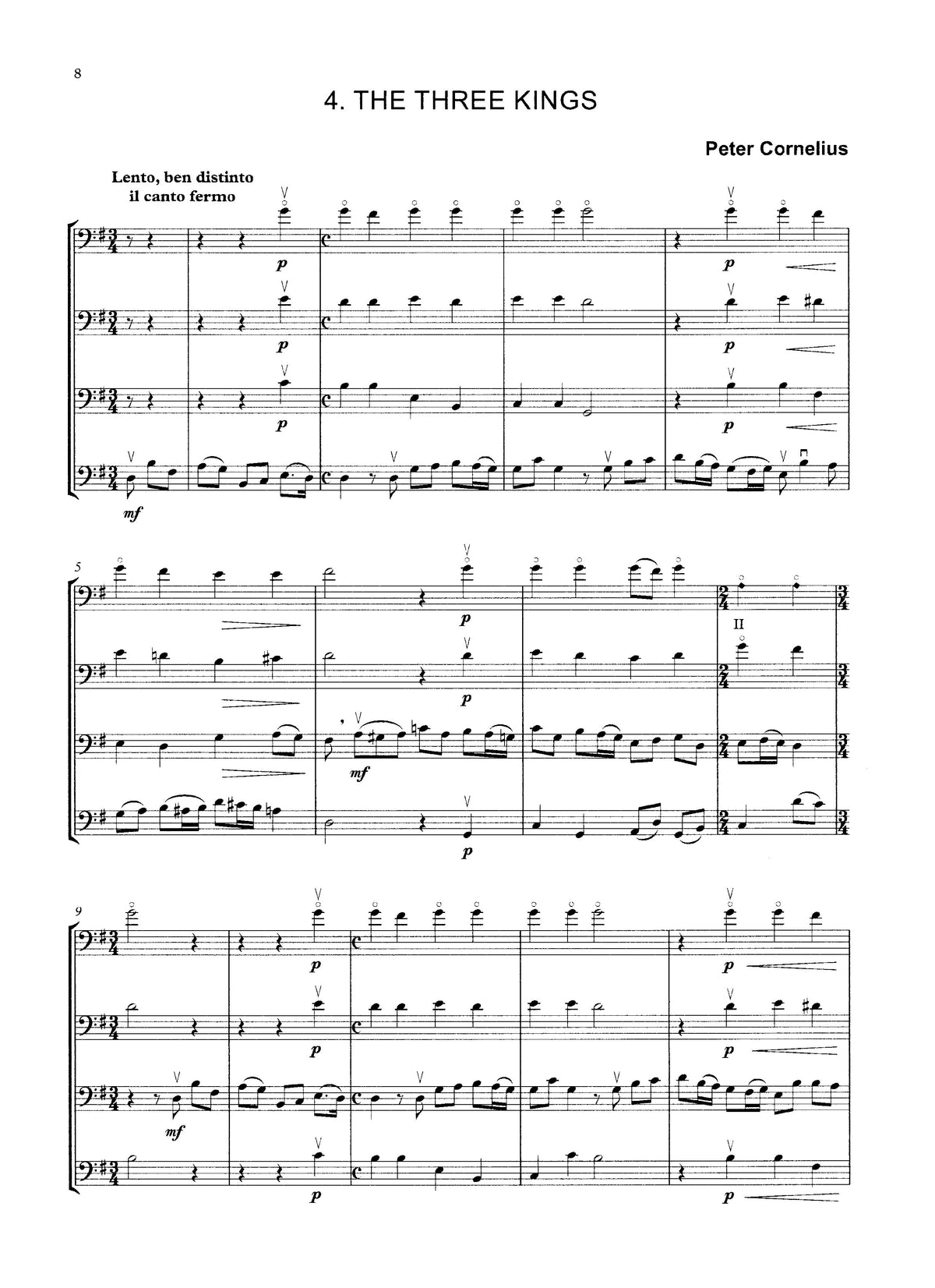 Bass Clef Quartets at Christmas: 25 Christmas Carols for Bass Quartet (arr. David Heyes)