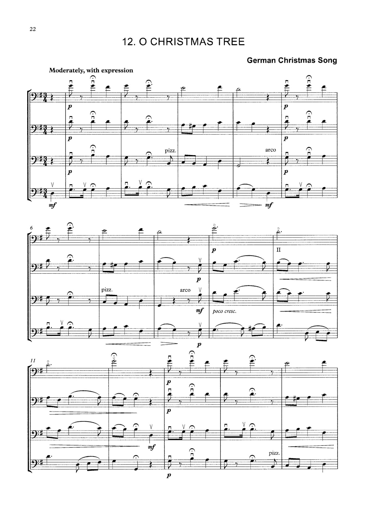 Bass Clef Quartets at Christmas: 25 Christmas Carols for Bass Quartet (arr. David Heyes)