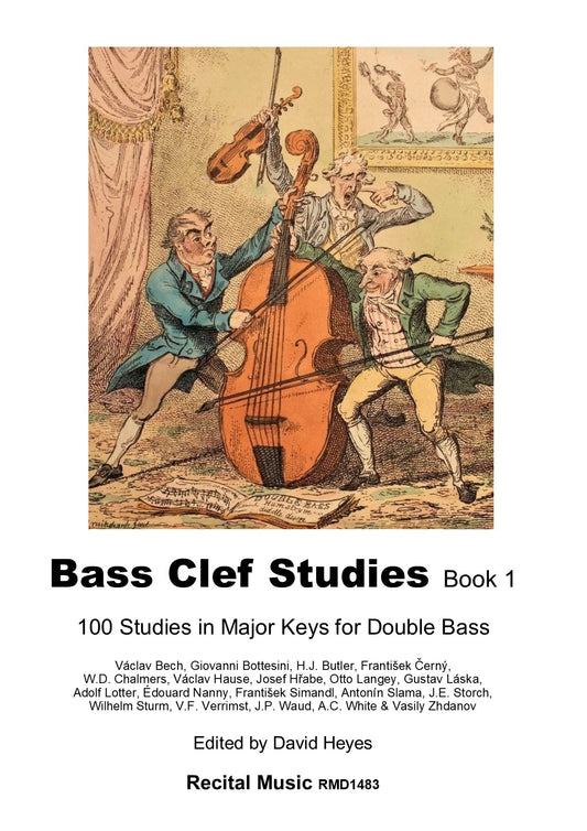 Bass Clef Studies Book 1 - 100 Studies in Major Keys for Double Bass (ed. Heyes)
