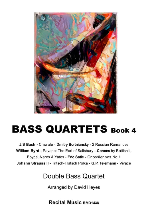 Bass Quartets Book 4: 12 Pieces for double bass quartet (arr. David Heyes)