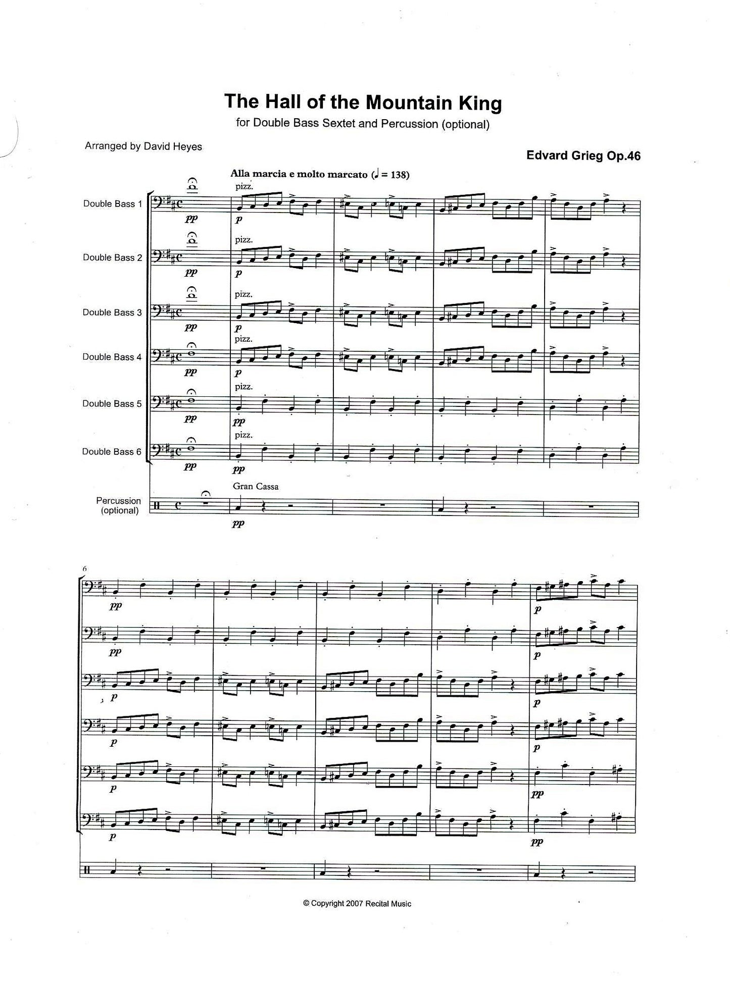 Bass Sextets Book 1 for double bass sextet (arr. David Heyes)