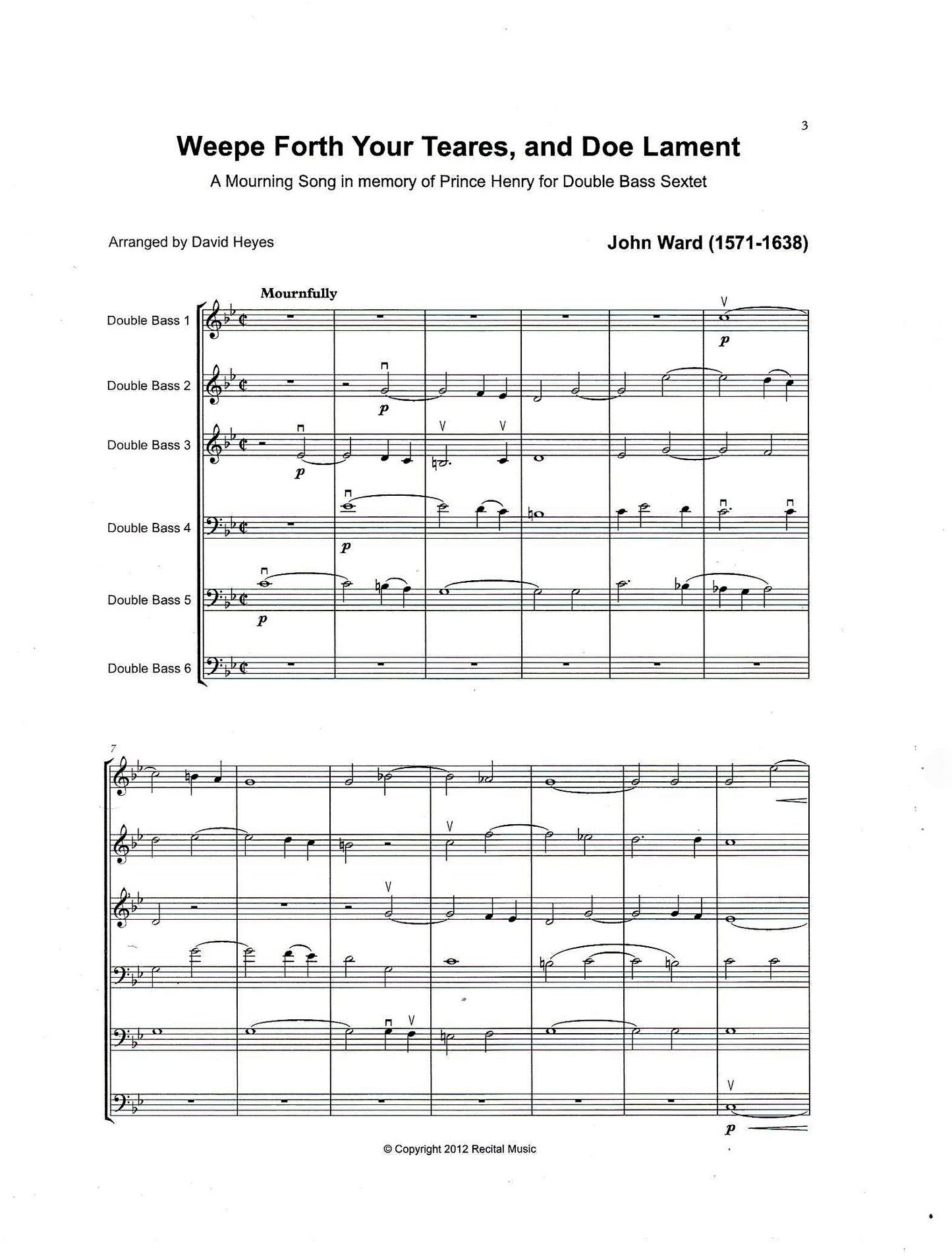 Bass Sextets Book 1 for double bass sextet (arr. David Heyes)