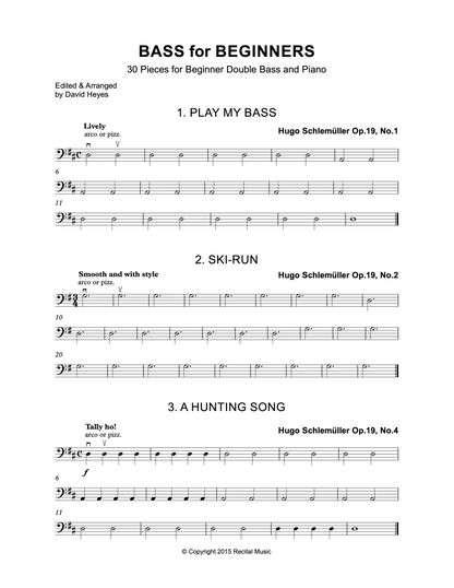 The Beginner Collection for double bass & piano
