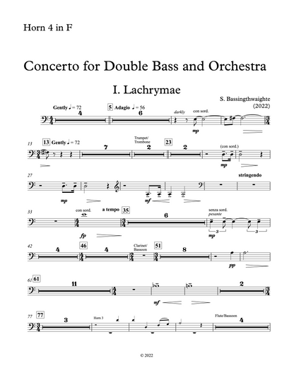 Sarah Bassingthwaighte: Concerto for Double Bass and Orchestra