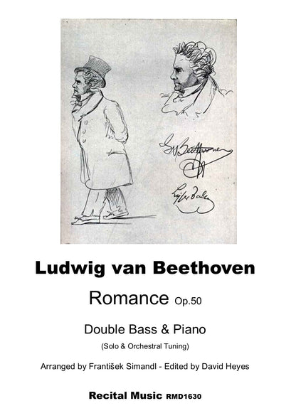 Beethoven - Romance Op.50 for double bass & piano (Simandl/Heyes)