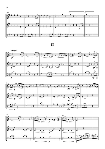Beethoven: Trio in G major Op.87 for double bass trio (arr. Heyes)