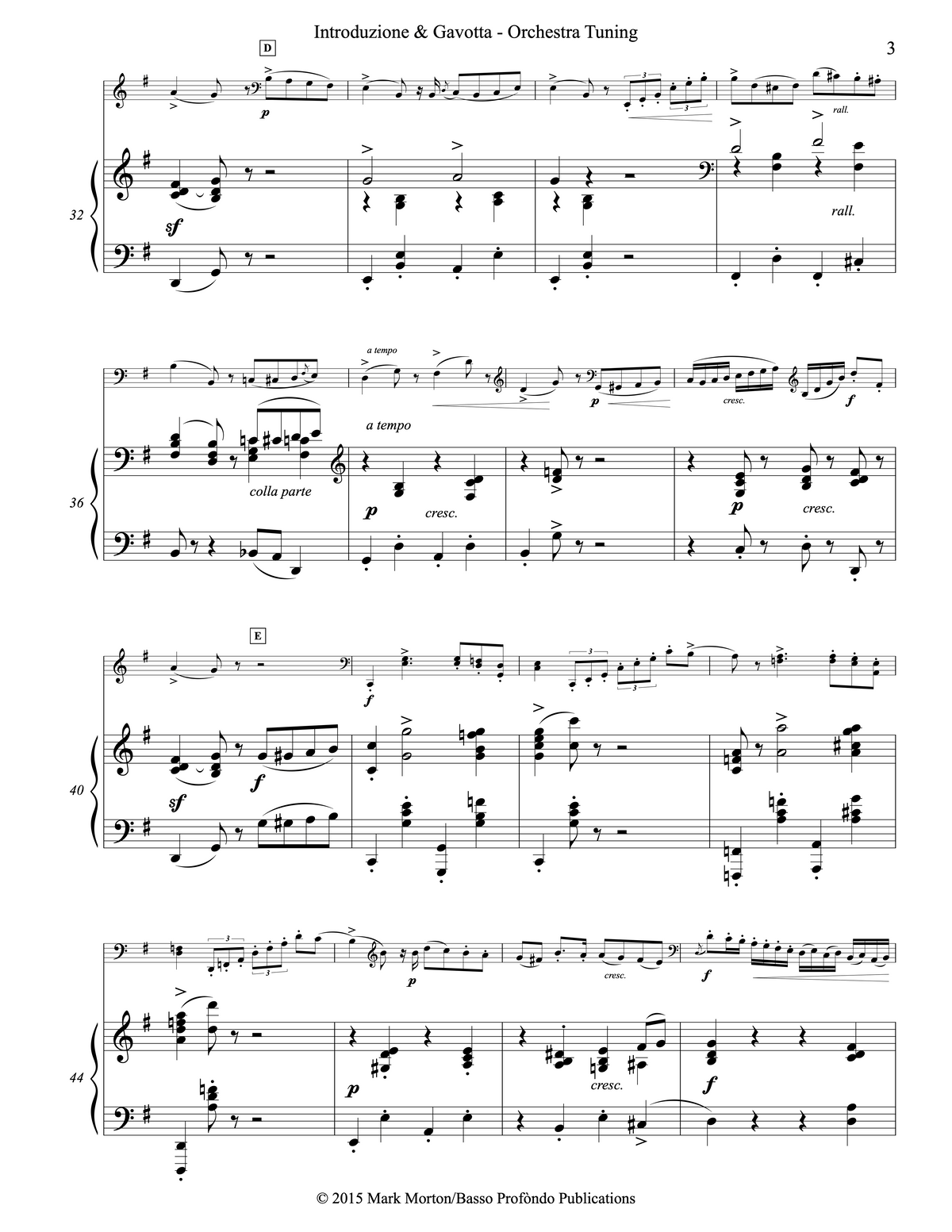 Bottesini: Introduction & Gavotte for Double Bass and Piano (urtext ed. Mark Morton)