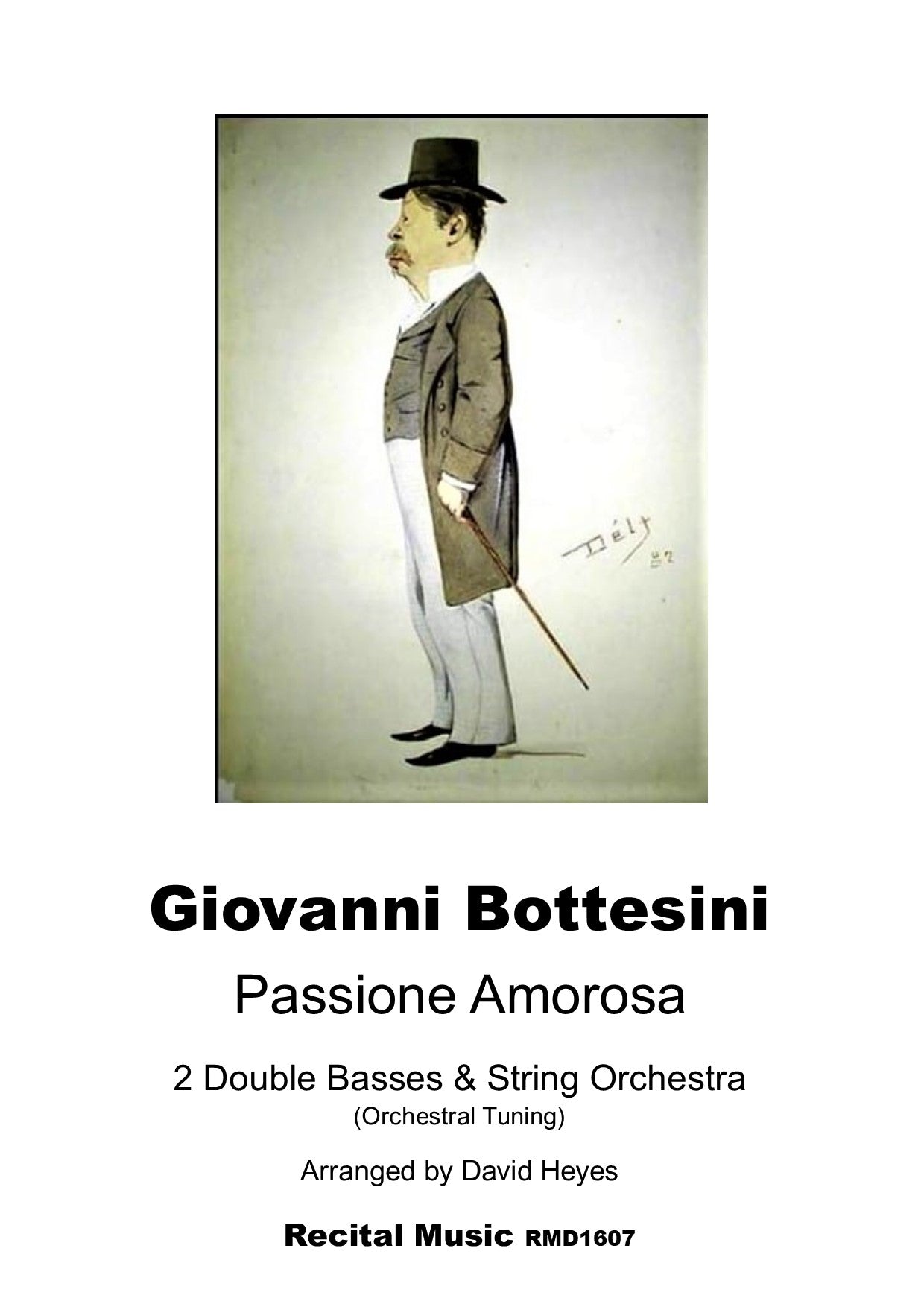 Bottesini: Passione Amorosa for 2 double basses & string orchestra (Orchestral Tuning)