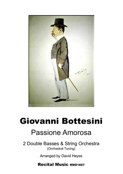 Bottesini: Passione Amorosa for 2 double basses & string orchestra (Orchestral Tuning)