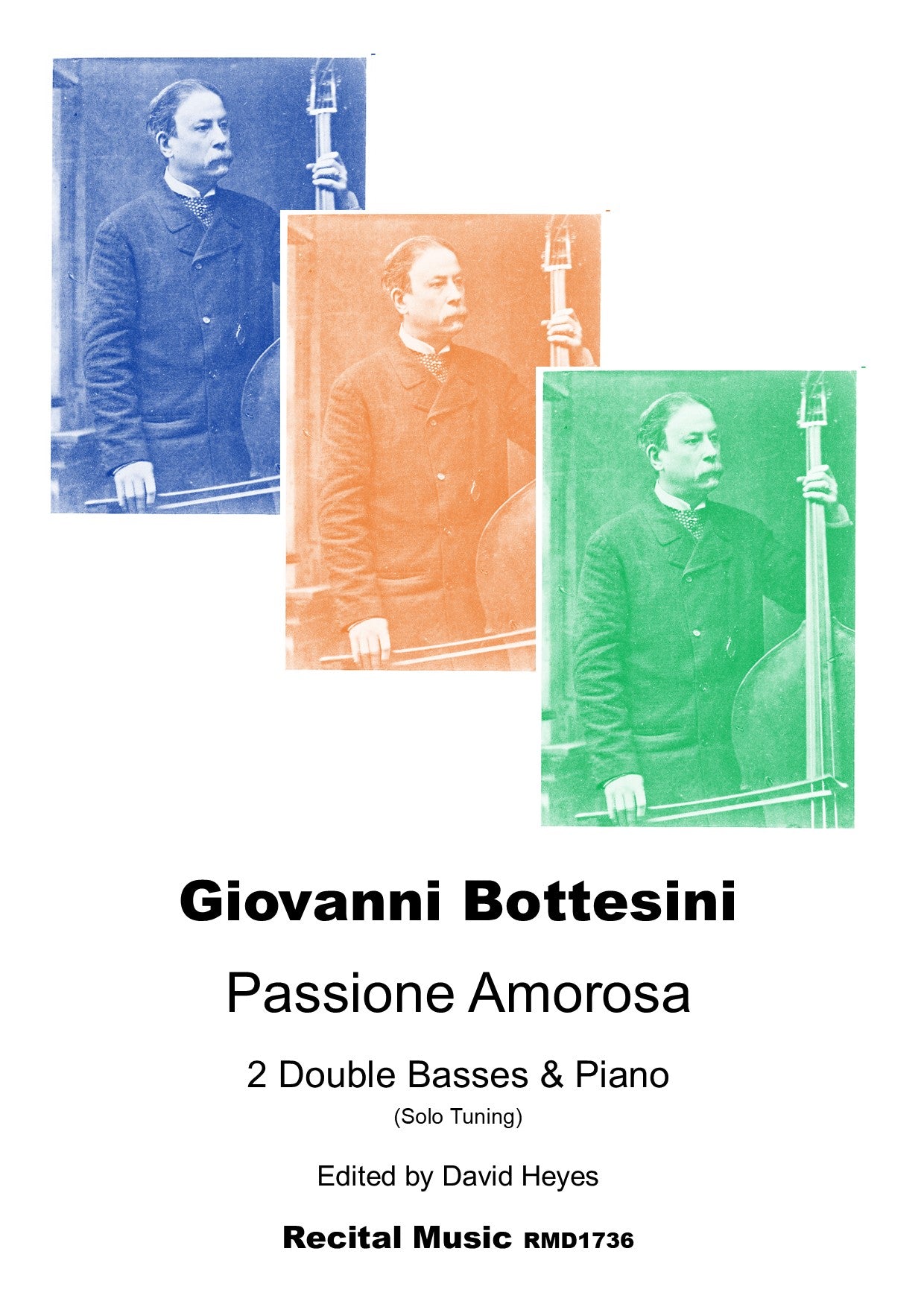 Bottesini: Passione Amorosa for 2 double basses & piano (ed. Heyes)
