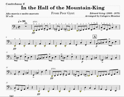 Grieg: In the Hall of the Mountain-King for double bass sextet