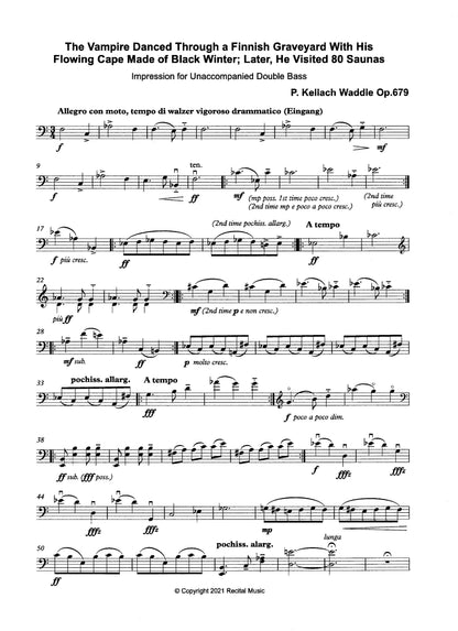 P. Kellach Waddle: Celebrations Book 11 - 10 Pieces for unaccompanied double bass