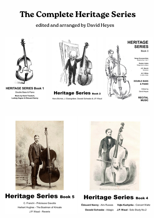 The Complete Heritage Series: Books 1-5 for double bass and piano (edited & arranged by David Heyes)