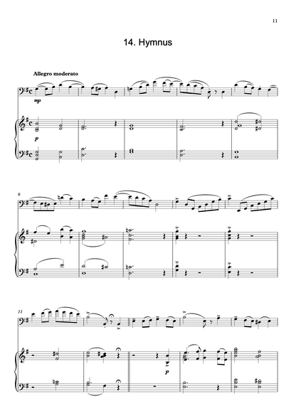 Dauthage: 20 Melodic Pieces Book 3 for double bass & piano (ed. Heyes)