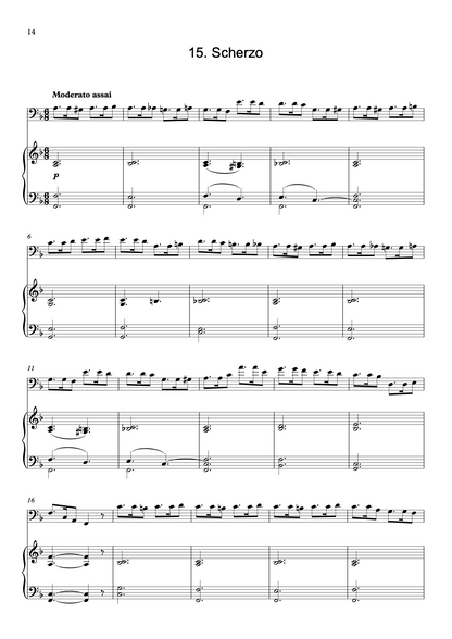 Dauthage: 20 Melodic Pieces Book 3 for double bass & piano (ed. Heyes)
