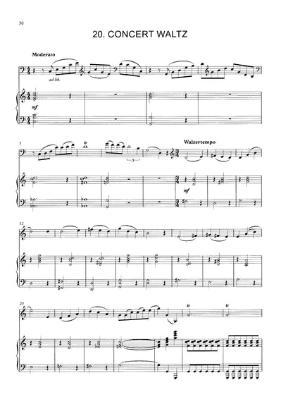 Max Dauthage: 20 Melodic Pieces Book 4 for double bass & piano