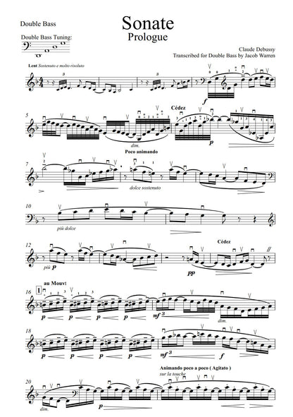 Debussy: Sonate pour Violoncelle et Piano L. 135 (Transcribed by Jacob Warren)