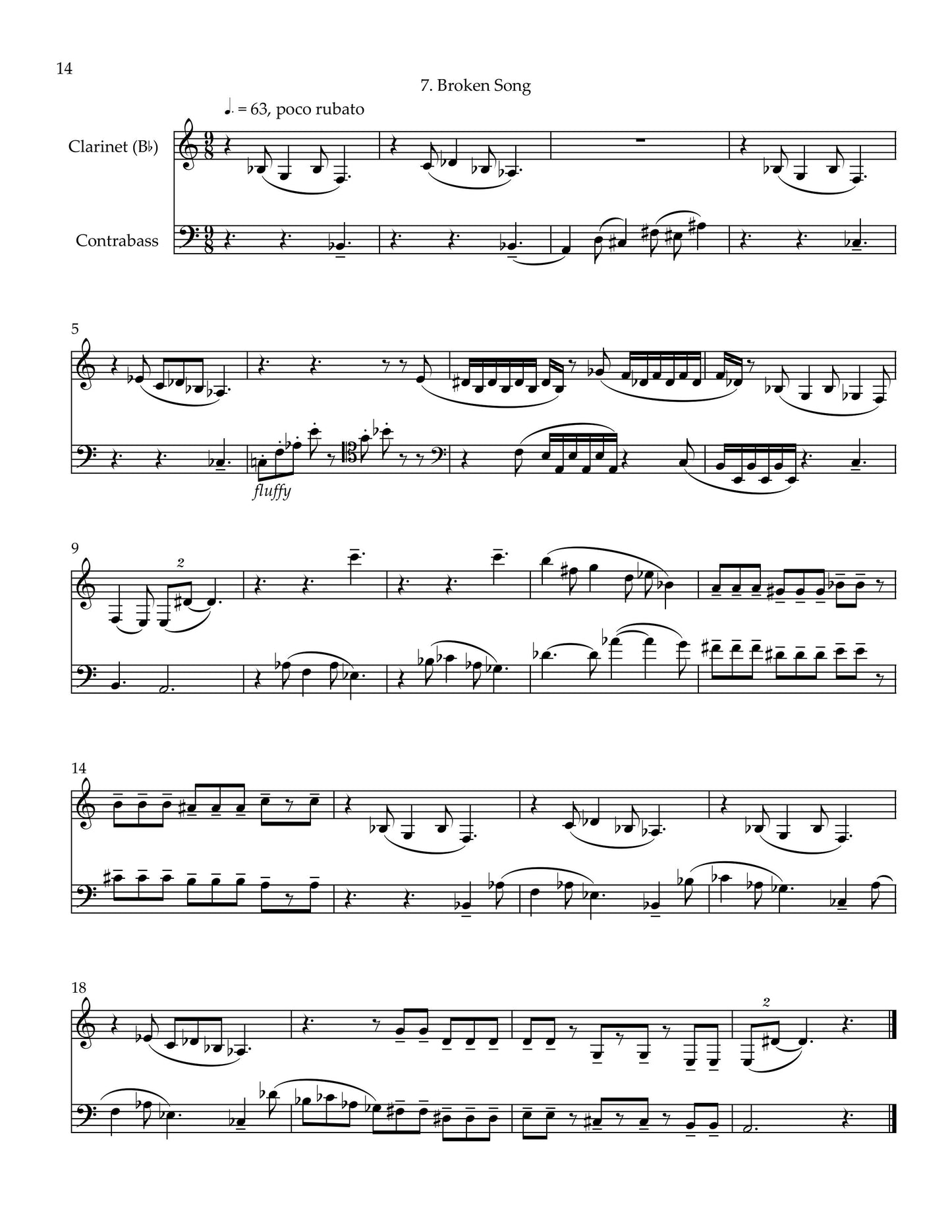 J. A. Devor: PlayScenes, clarinet in Bb and double bass