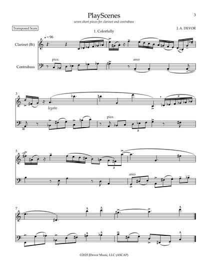 J. A. Devor: PlayScenes, clarinet in Bb and double bass