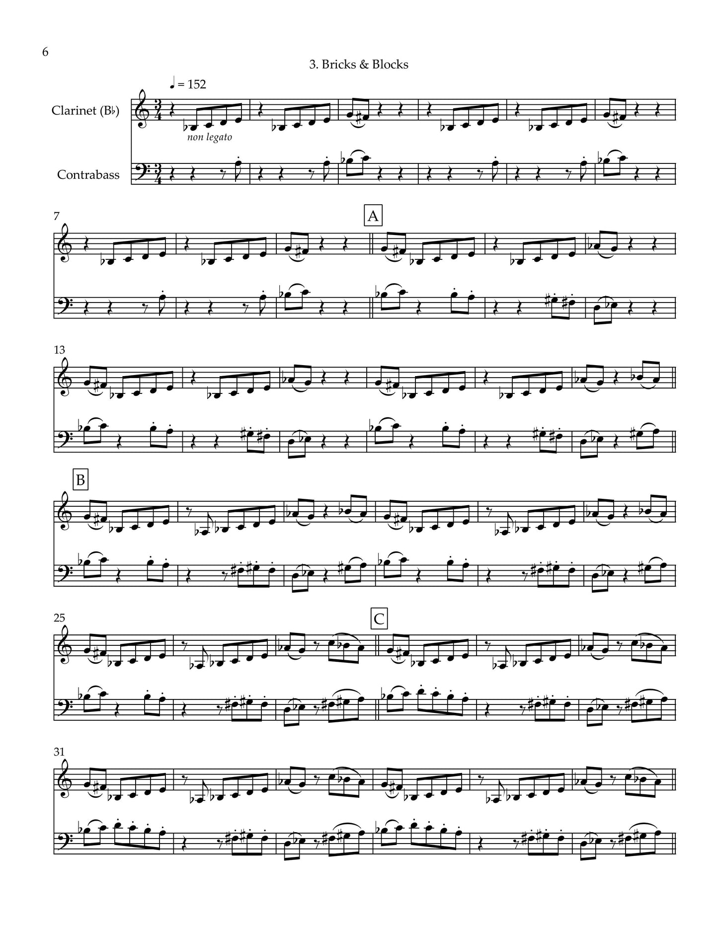 J. A. Devor: PlayScenes, clarinet in Bb and double bass