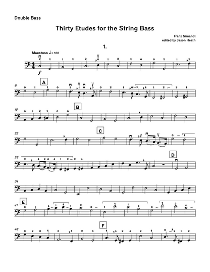 Simandl’s 30 Etudes for Double Bass (digital editon)
