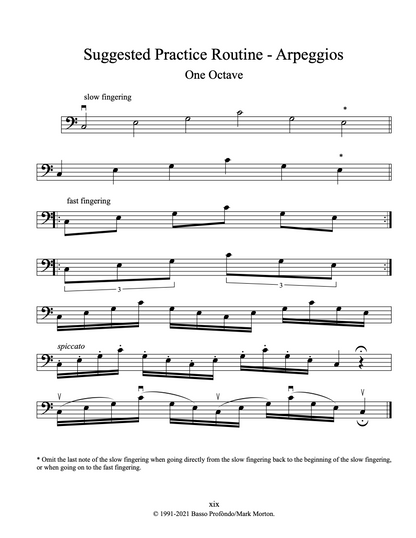 Dr. Morton's Miraculous Arpeggio Fingerings for the Double Bass