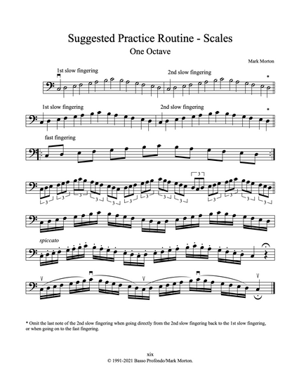 Dr. Morton's Miraculous Scale Fingerings for the Double Bass