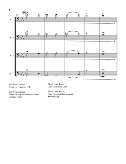 Theodore Dubois: Pie Jesu for double bass quartet (arr. Gabriel Houts)