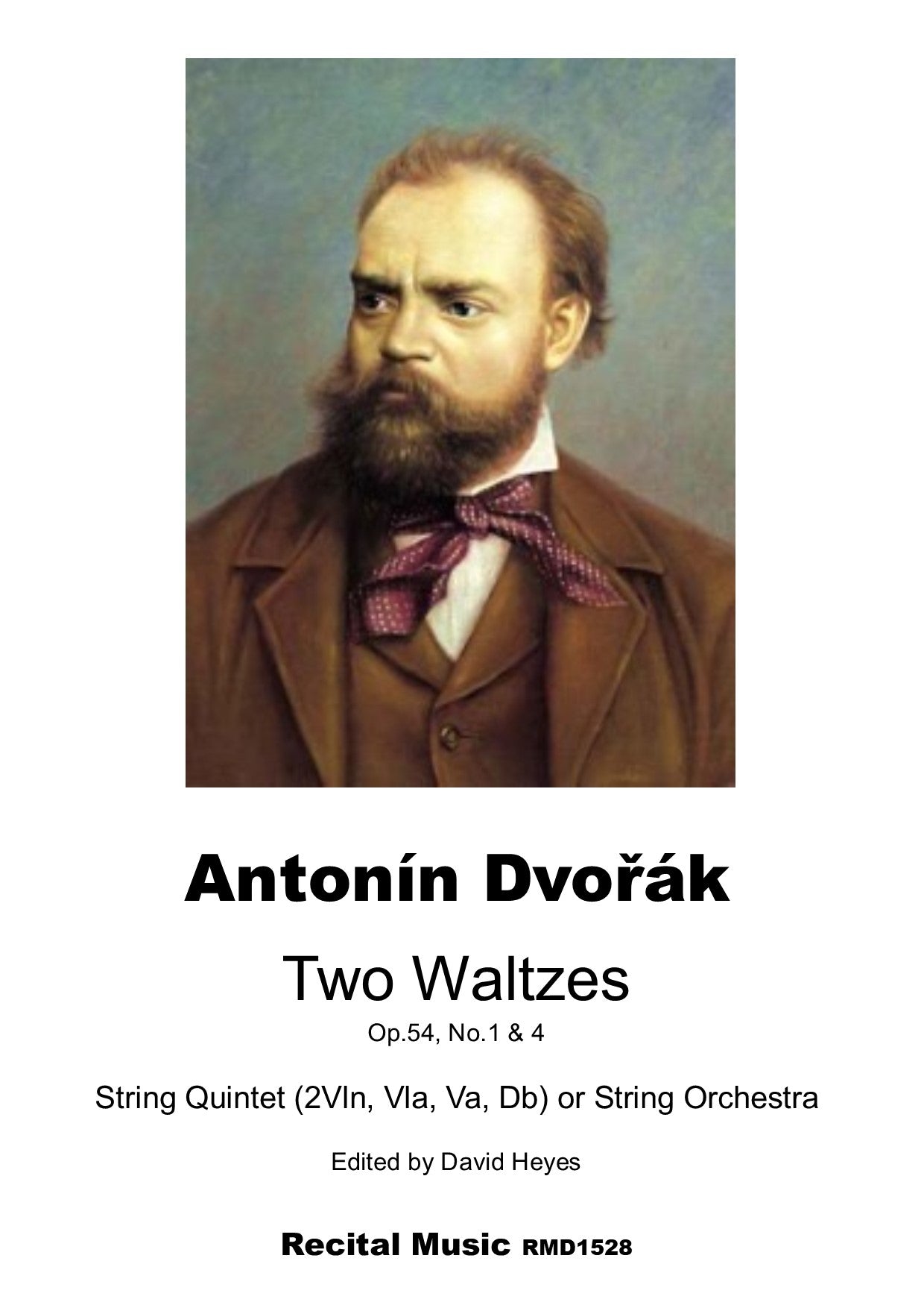 Dvořák: Two Waltzes Op.54 No. 1 & 4 for 2 violins, viola, violoncello & double bass