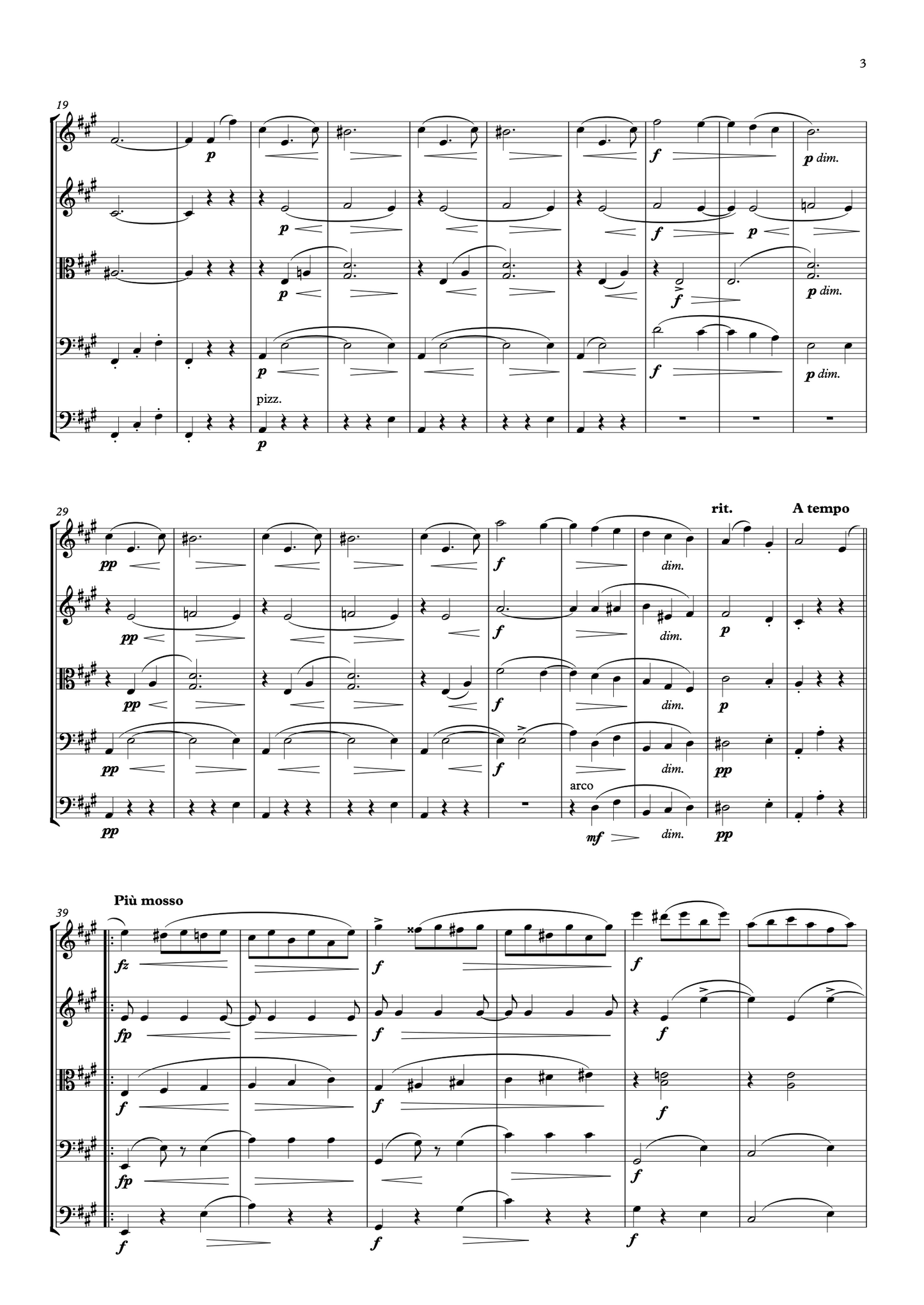 Dvořák: Two Waltzes Op.54 No. 1 & 4 for 2 violins, viola, violoncello & double bass