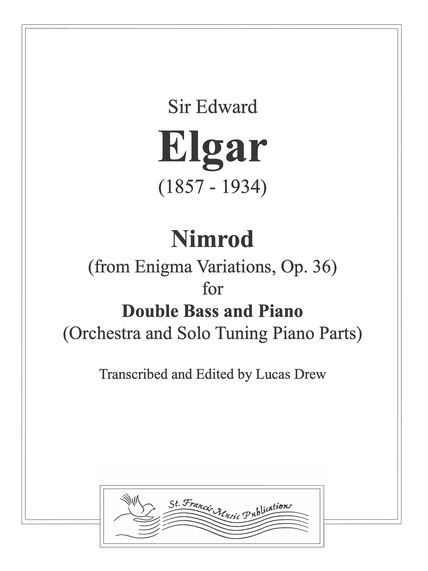 Elgar: Nimrod (from Enigma Variations, op. 36) for double bass and piano (ed. Drew)