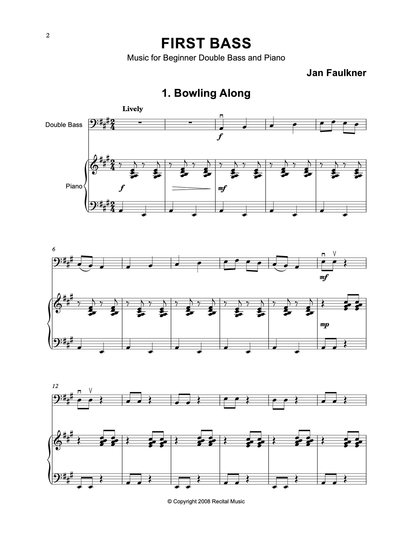 The Beginner Collection for double bass & piano