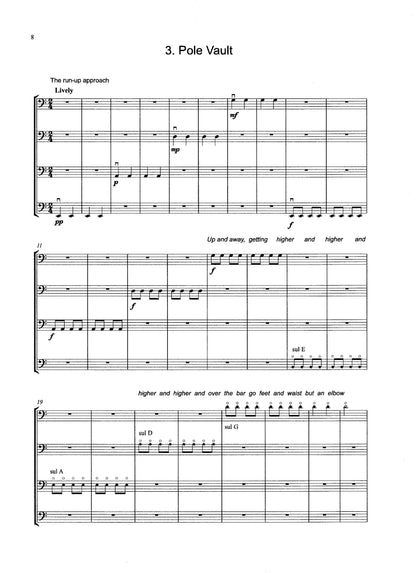 Christopher Field: Olympic Games for Beginner Double Bass Quartet