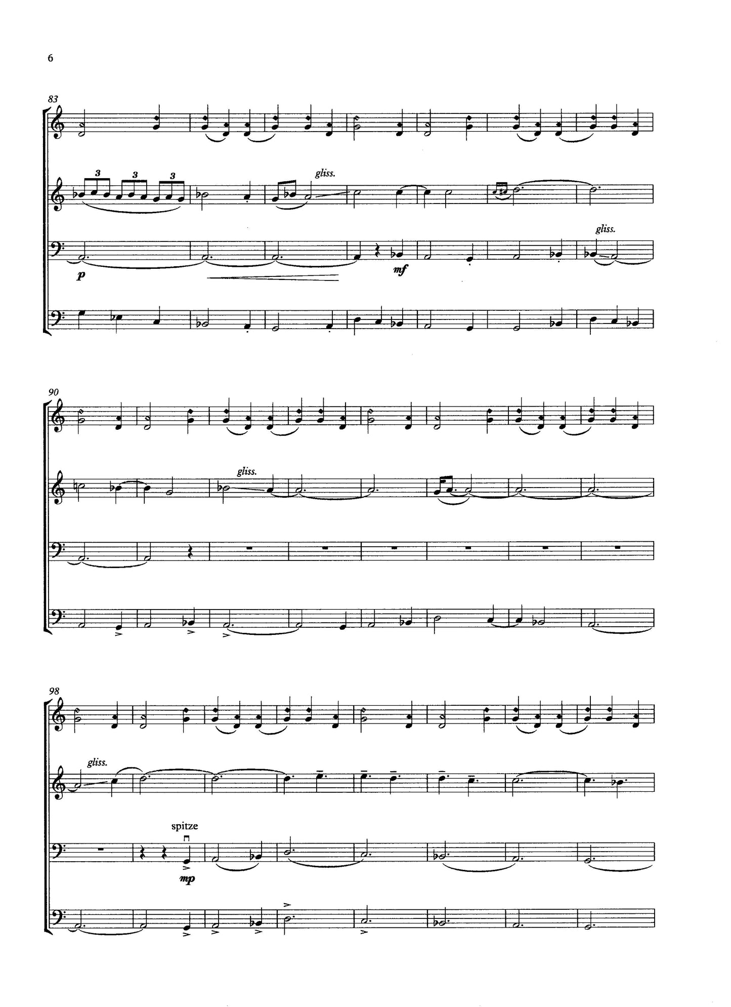 Teppo Hauta-aho: Two Dances for double bass quartet