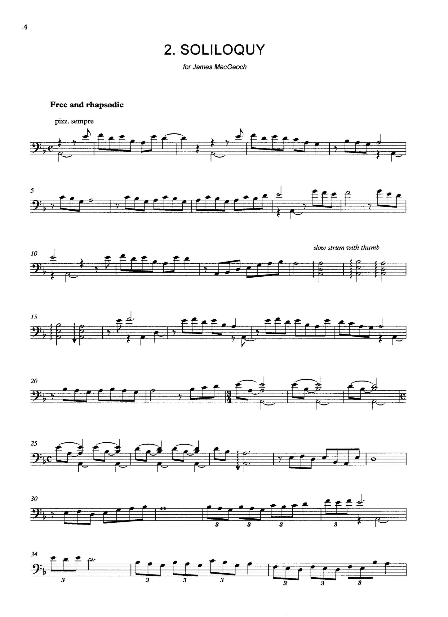 David Heyes: MUSIC for ONE: Ten Pieces for unaccompanied double bass