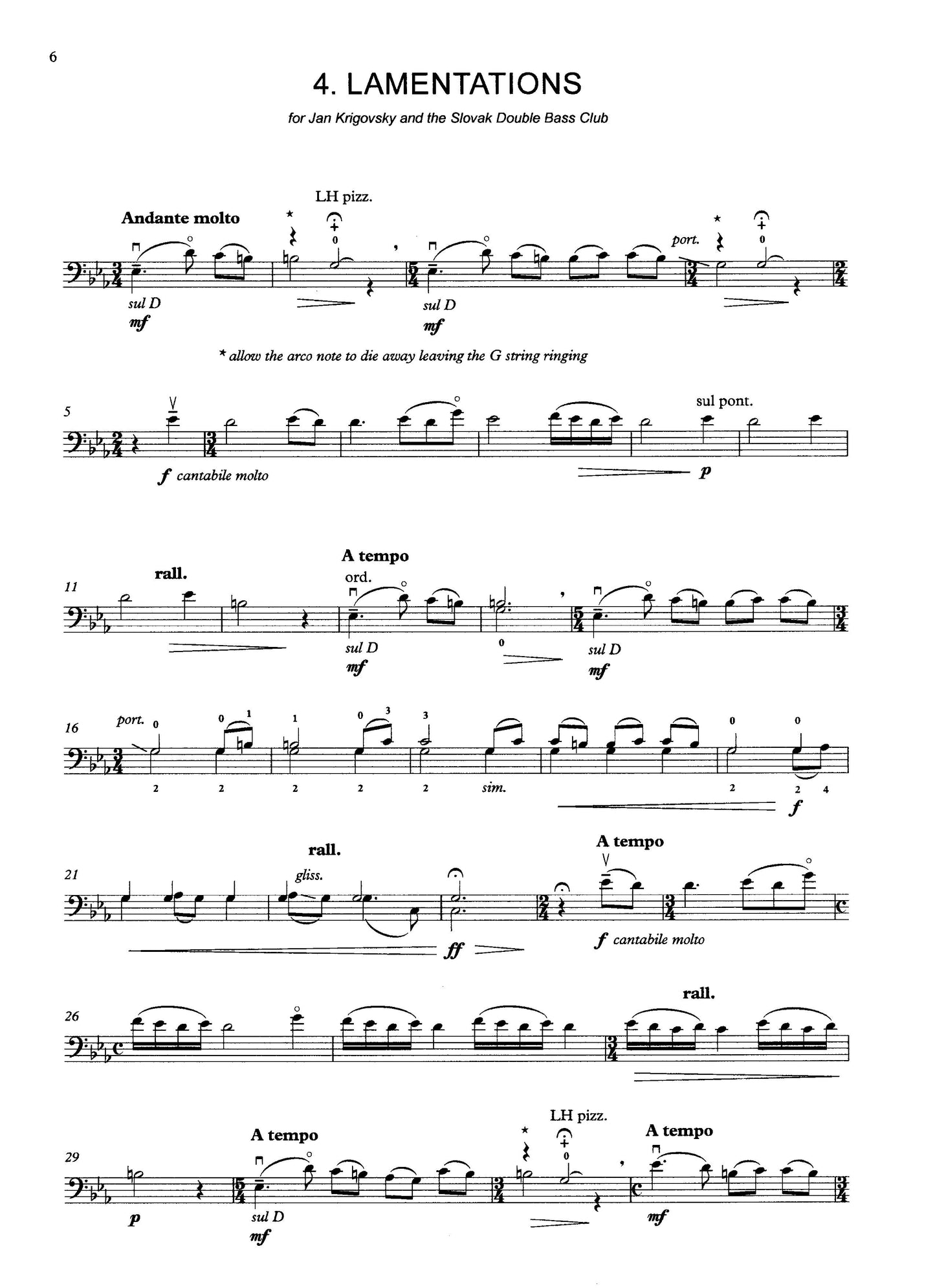 David Heyes: MUSIC for ONE: Ten Pieces for unaccompanied double bass