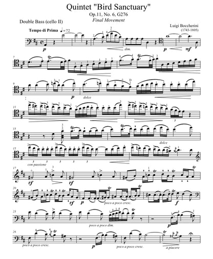 Double Bass Parts for String Quintets of the 18th and 19th Centuries (Michael Montgomery)