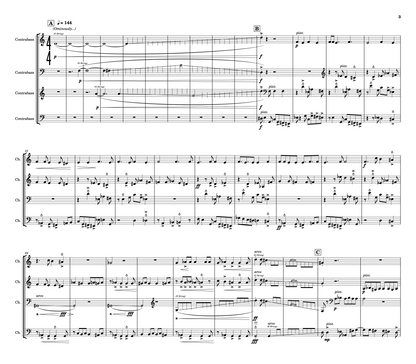 Edan Love: 'Irksome, Murksome' for double bass quartet