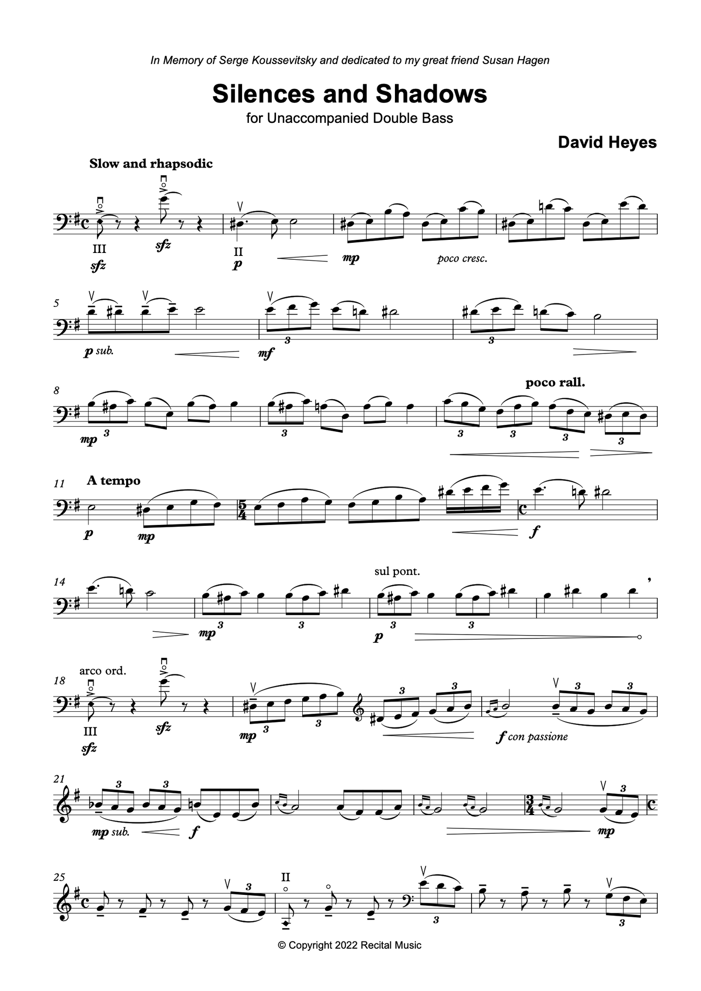 Koussevitsky Connections Book 2: Europe - Seven Pieces for Unaccompanied Double Bass