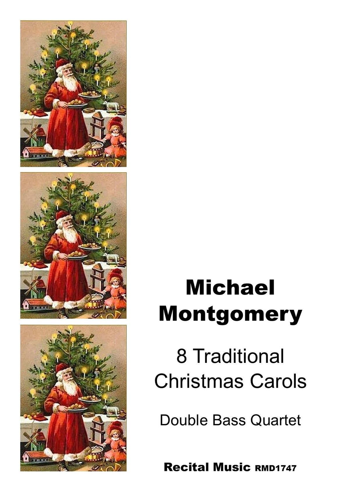 Michael Montgomery: 8 Traditional Christmas Carols for Double Bass Quartet