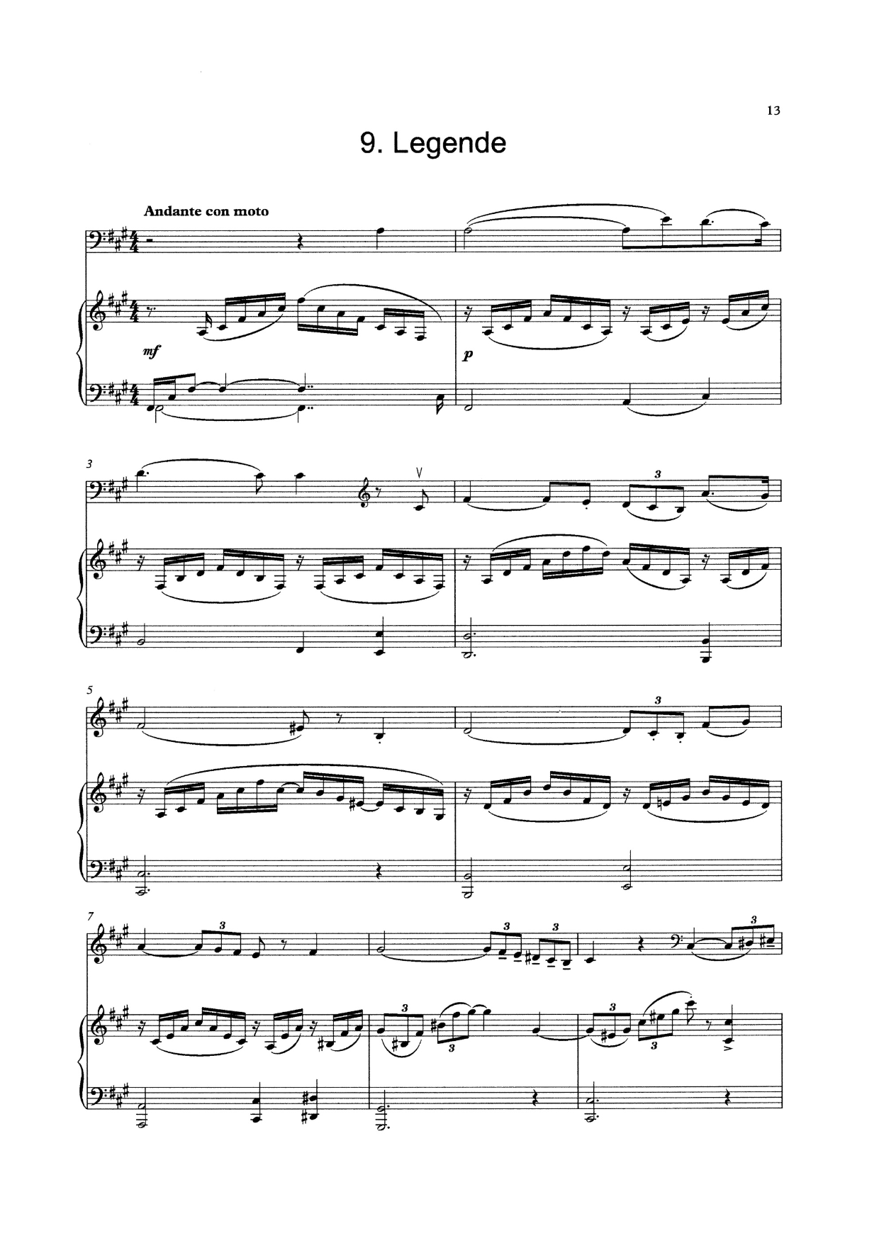 Max Dauthage: 20 Melodic Pieces Book 2 for double bass & piano