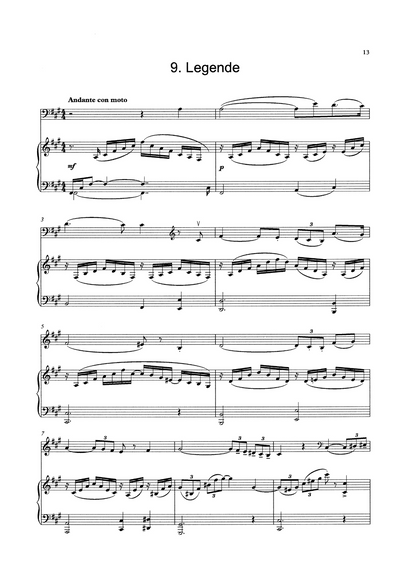 Max Dauthage: 20 Melodic Pieces Book 2 for double bass & piano