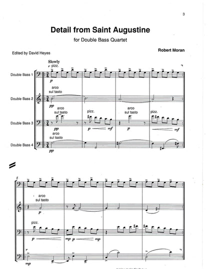Robert Moran: Detail from Saint Augustine for double bass quartet