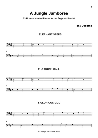 Tony Osborne: A Jungle Jamboree - 23 Unaccompanied Pieces for the Beginner Bassist