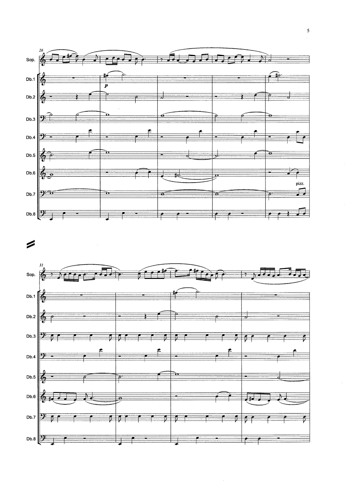 Tony Osborne: Miserere for soprano & double bass octet