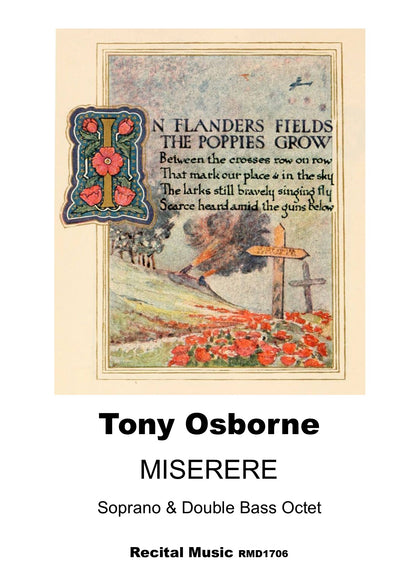 Tony Osborne: Miserere for soprano & double bass octet