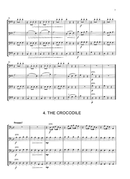 David Heyes: Punch & Judy: Seven Seaside Postcards for beginner double bass quartet