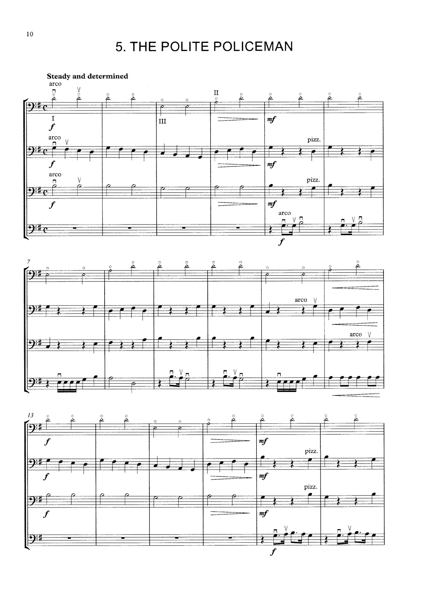 David Heyes: Punch & Judy: Seven Seaside Postcards for beginner double bass quartet