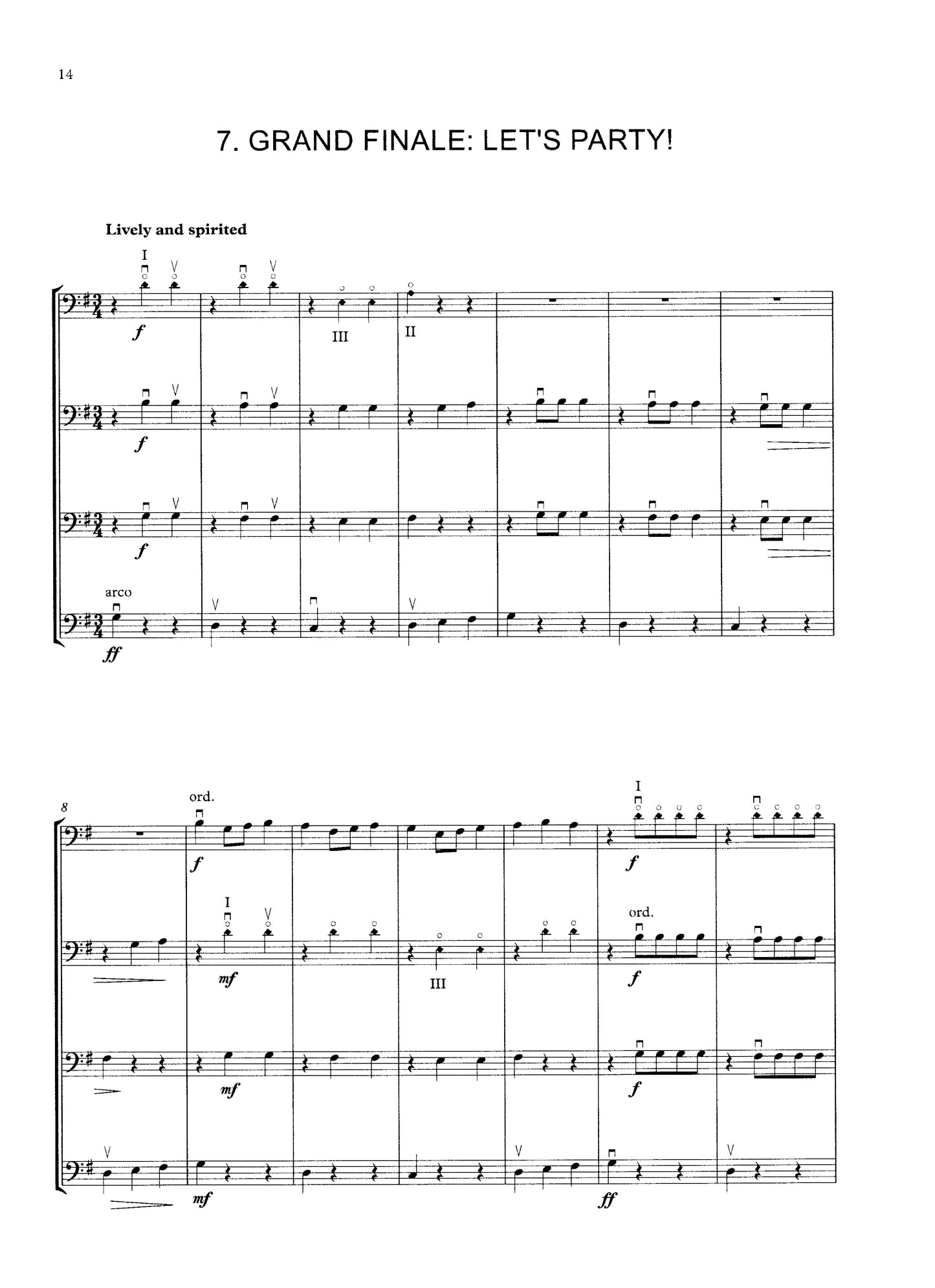 David Heyes: Punch & Judy: Seven Seaside Postcards for beginner double bass quartet
